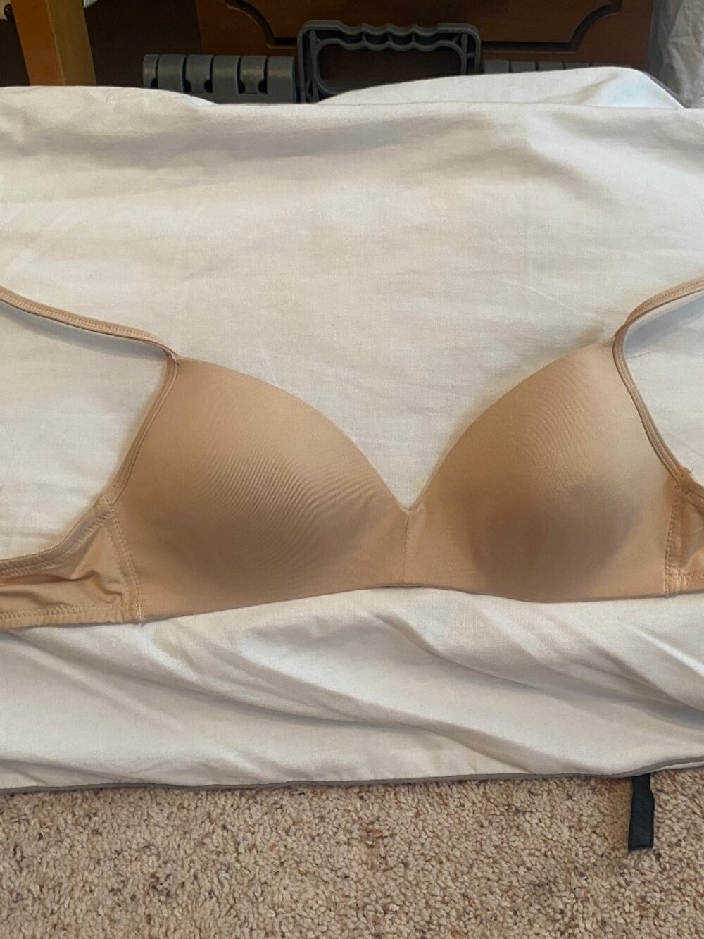 Two Delta Gali Nude Tan Underwire T Shirt Bras  32B